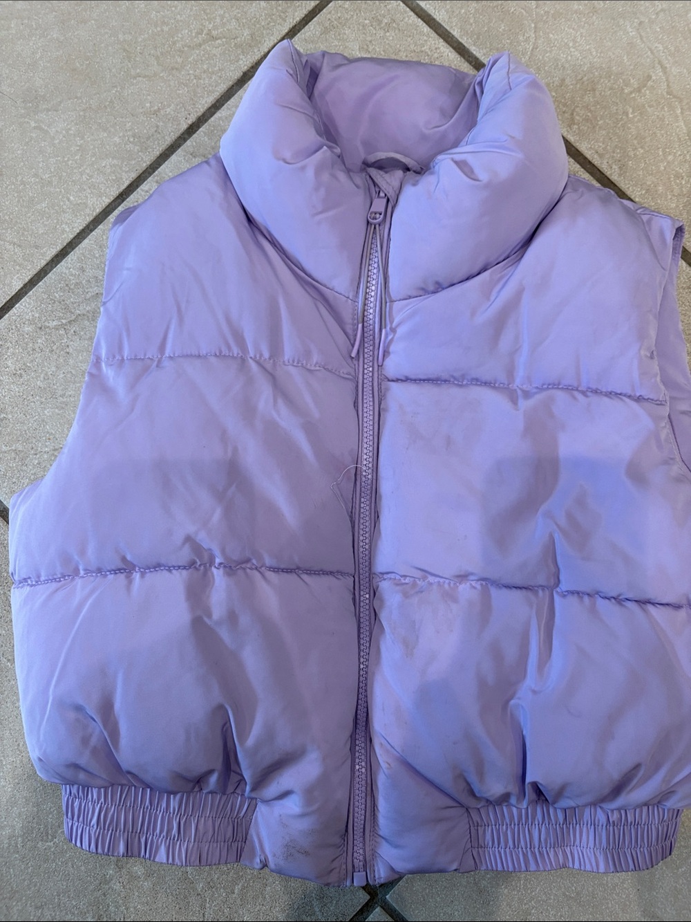 Cotton On Purple Puffer Vest - Lightweight Sleeveless Jacket